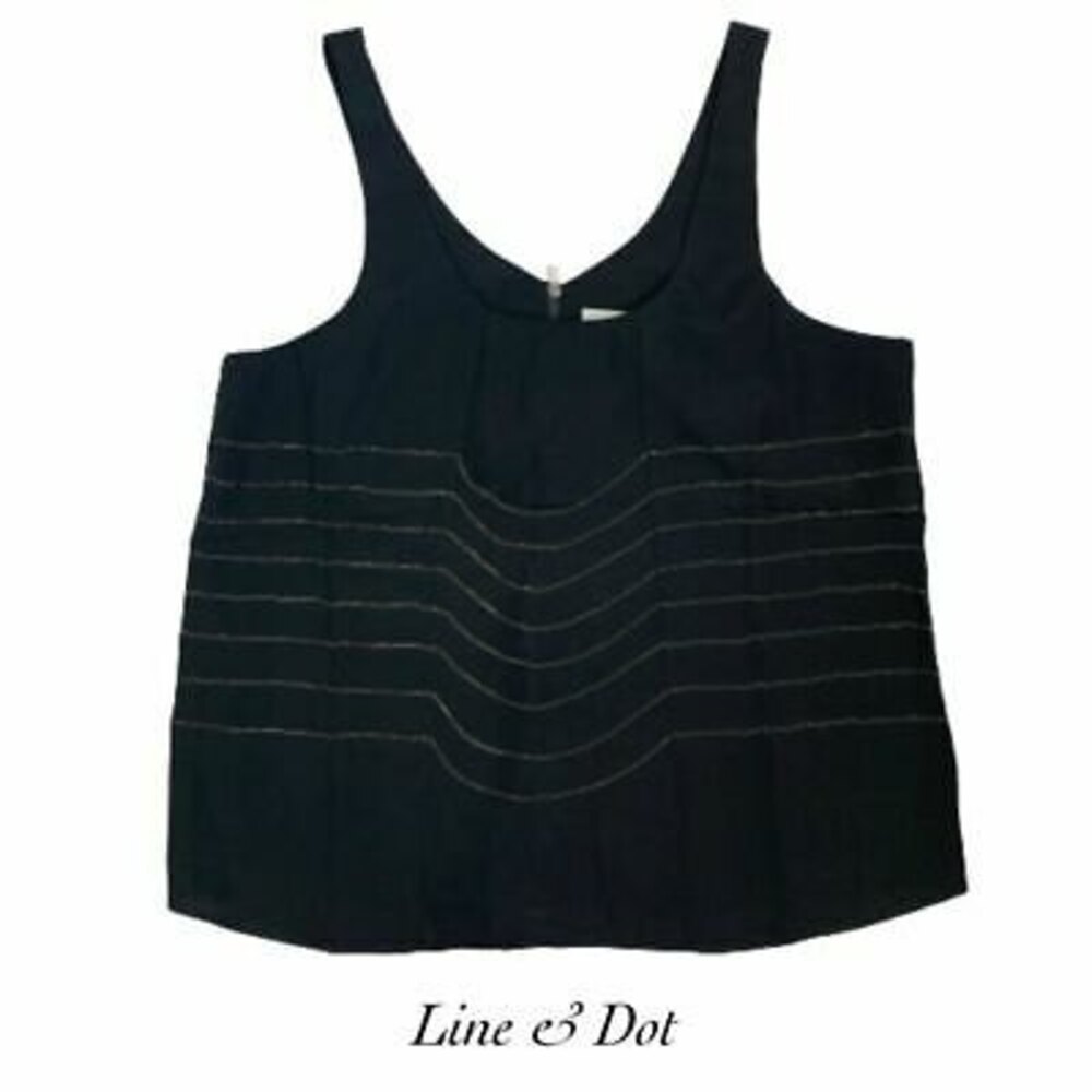 Line & Dot Revolve Chain Tank Top XS Sleeveless Whimsy Goth Black NEW  B56